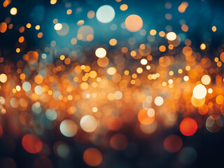 Night scene is captured with bokeh effect.