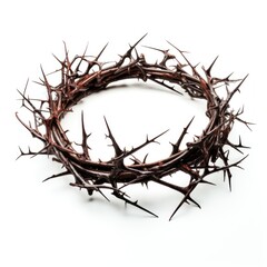 Crown of Thorns An Iconic Symbol of Sacrifice and Redemption in Christianity, Signifying the Ultimate Act of Love and Devotion. - obrazy, fototapety, plakaty