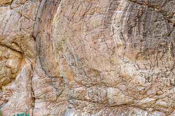 Patterns formed over time in the ancient rocks lining Titus Canyon at Death Valley National Park, California, USA