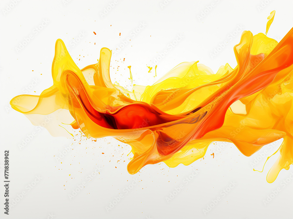 Canvas Prints blurred shapes form a fantasy fractal design in vibrant colors.