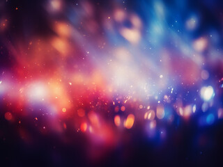 Fototapeta premium Abstract backdrop with colored blur lights, adaptable for backgrounds or festivals.