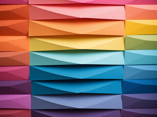 Fototapeta premium Various shades of colored paper form a textured background.