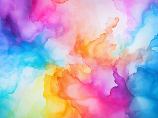 Dive into a world of vibrant colors with this watercolor abstract.