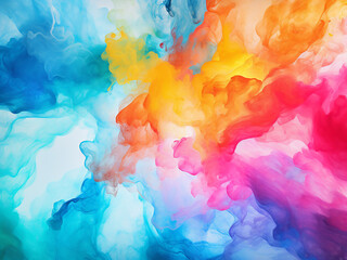 Mesmerizing abstract watercolor painting, alive with hues. - obrazy, fototapety, plakaty