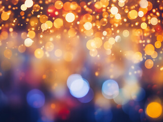 Vibrant bokeh lights set the stage for a Christmas abstract.