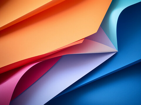 Abstract artistry comes to life with colorful card paper forms.