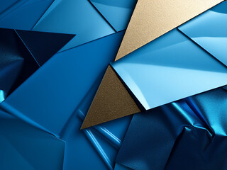 Metallic accents adorn a divided blue paper background, echoing 2020's color.