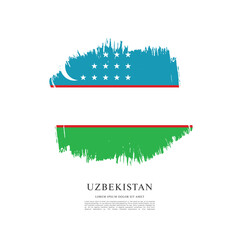 Flag of Uzbekistan, vector illustration 