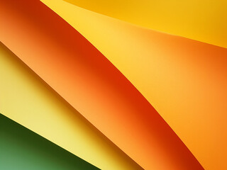 Yellow, green, and orange papers form a colorful background.