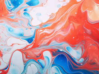 Fluid ink marbling captures the essence of abstract art. - obrazy, fototapety, plakaty