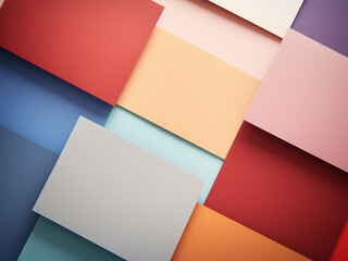 Diverse paper card backgrounds feature abundant space for text or graphics. - obrazy, fototapety, plakaty