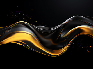 Fluid color waves depicted with smooth silk lines.