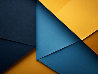 Yellow, blue, and cerulean shades adorn vintage abstract cardboard.