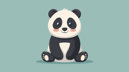 Cute panda cartoon icon vector illustration graphic