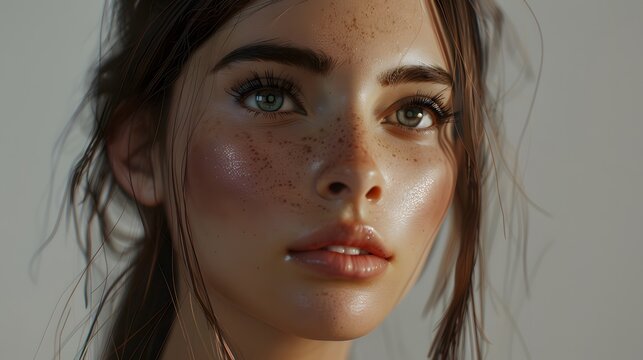 a digital art gallery featuring hyperrealistic portraits