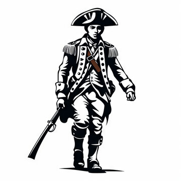 Revolutionary War Soldier Illustration

