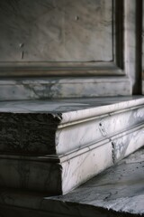 Fototapeta na wymiar old marble stone platform in a church 