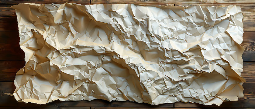 A crumpled white sheet of paper, adding texture and depth to your design projects