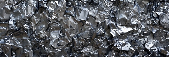 crumpled tin foil