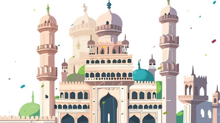 Edification of mosque charminar and Indian independ