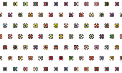 Vector Floral Pattern Background In Various Colors