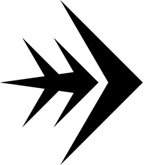 Black Flat Arrow