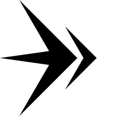 Black Flat Arrow