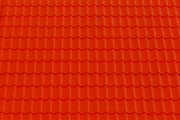 Bright Red Roof Tile Coating Surface House Abstract Pattern Background Texture Home
