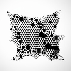 Abstract Black Dot Pattern on White

