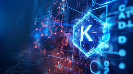 Engaging and Detailed Exploration of The Element Krypton in Periodic Table - obrazy, fototapety, plakaty