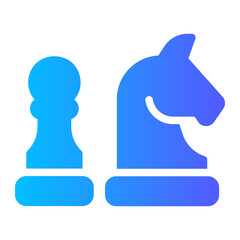 Obraz premium chess gradient icon