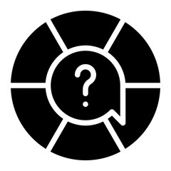 quiz game glyph icon