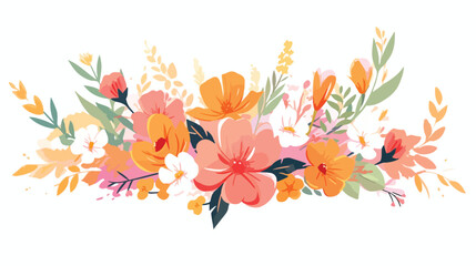 Flowers design over white background vector illustr