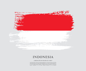 Flag of Indonesia, vector illustration 