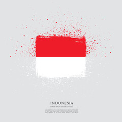 Flag of Indonesia, vector illustration 
