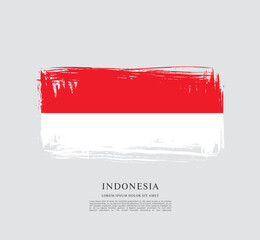Flag of Indonesia, vector illustration 