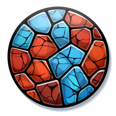 Stylized Mosaic Shield Emblem

