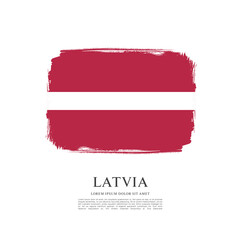 PrintFlag of Latvia, vector illustration 
