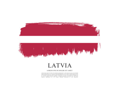 PrintFlag of Latvia, vector illustration 