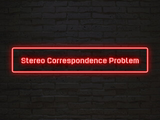 stereo correspondence problem のネオン文字 - obrazy, fototapety, plakaty