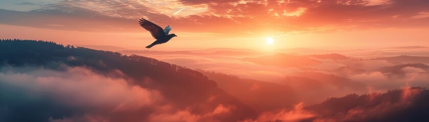 Fototapeta premium Soaring at Dawn