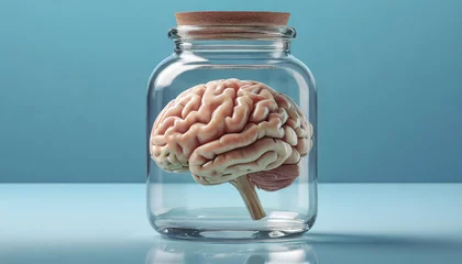 Foto op Canvas someone's brain in a glass jar © Dan Marsh