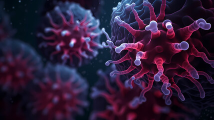 Virus closeup background