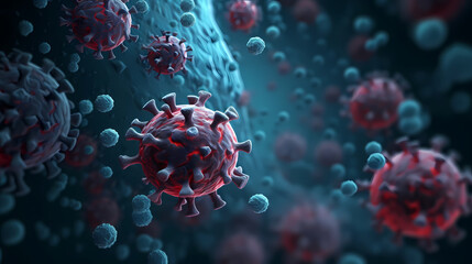 Virus closeup background