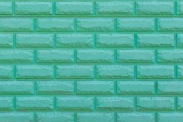 Green aqua paint brick wall texture background abstract masonry pattern backdrop structure