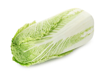 Fresh ripe Chinese cabbage isolated on white