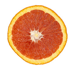 beautiful fresh grapefruit cut on a white background for your design