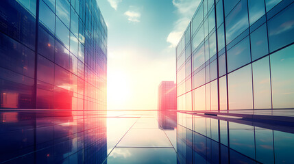 Modern building, glass facade