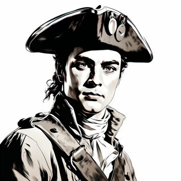 Revolutionary War Officer Illustration

