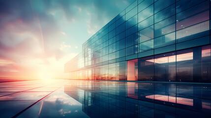 Modern building, glass facade